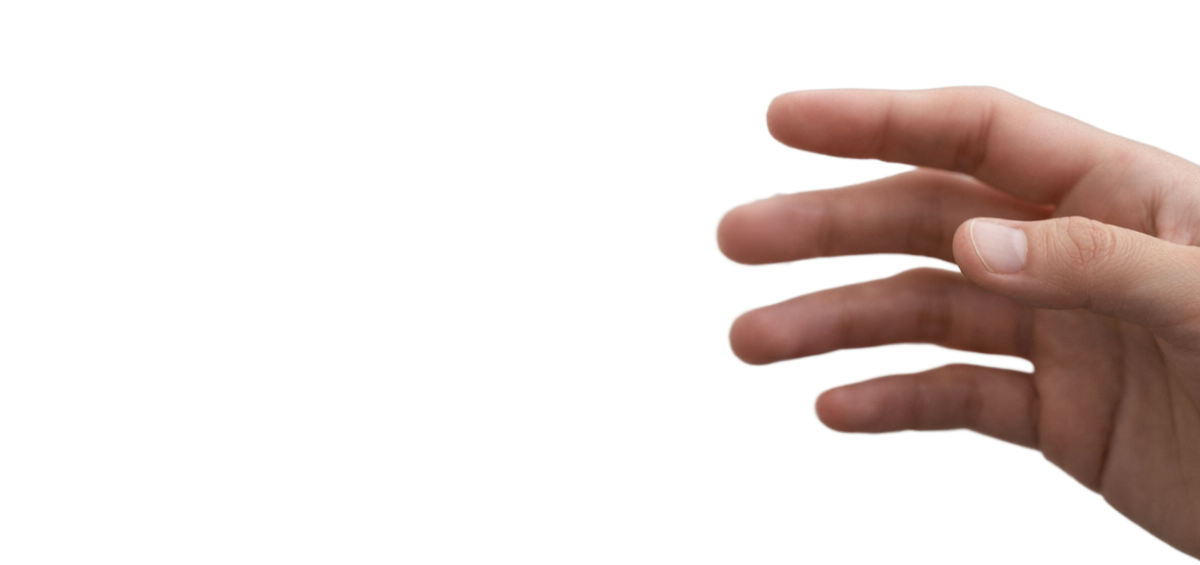 Hand extended out